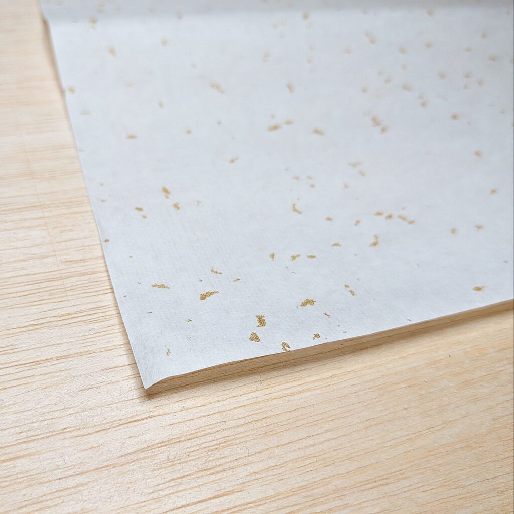 Handmade Chinese Xuan Paper - Yu-Ban -Gold Flake - 27 gsm